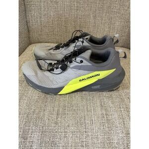 Men's Salomon Sense Ride 5 Trail Running Shoes Gray/Yellow Size 11.5